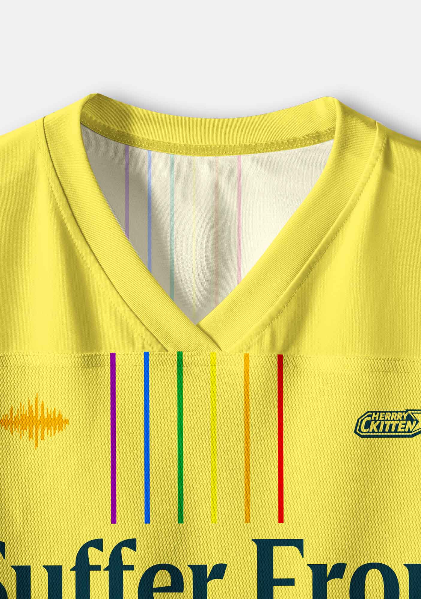 Yellow I Suffer From Gay Thoughts Pride Y2K Crop Sport Jersey Shirts Cherrykitten