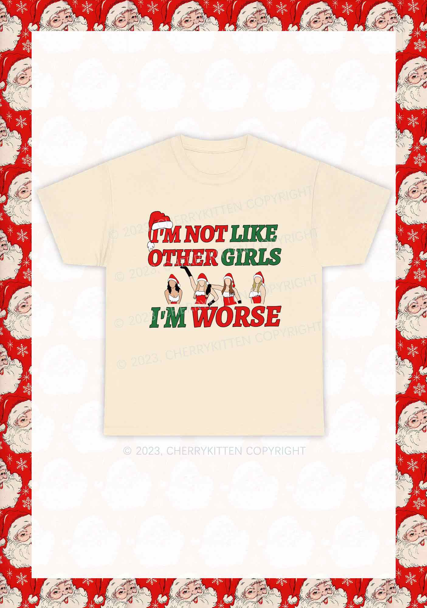 I'm Worse Christmas Y2K Chunky Shirt Cherrykitten