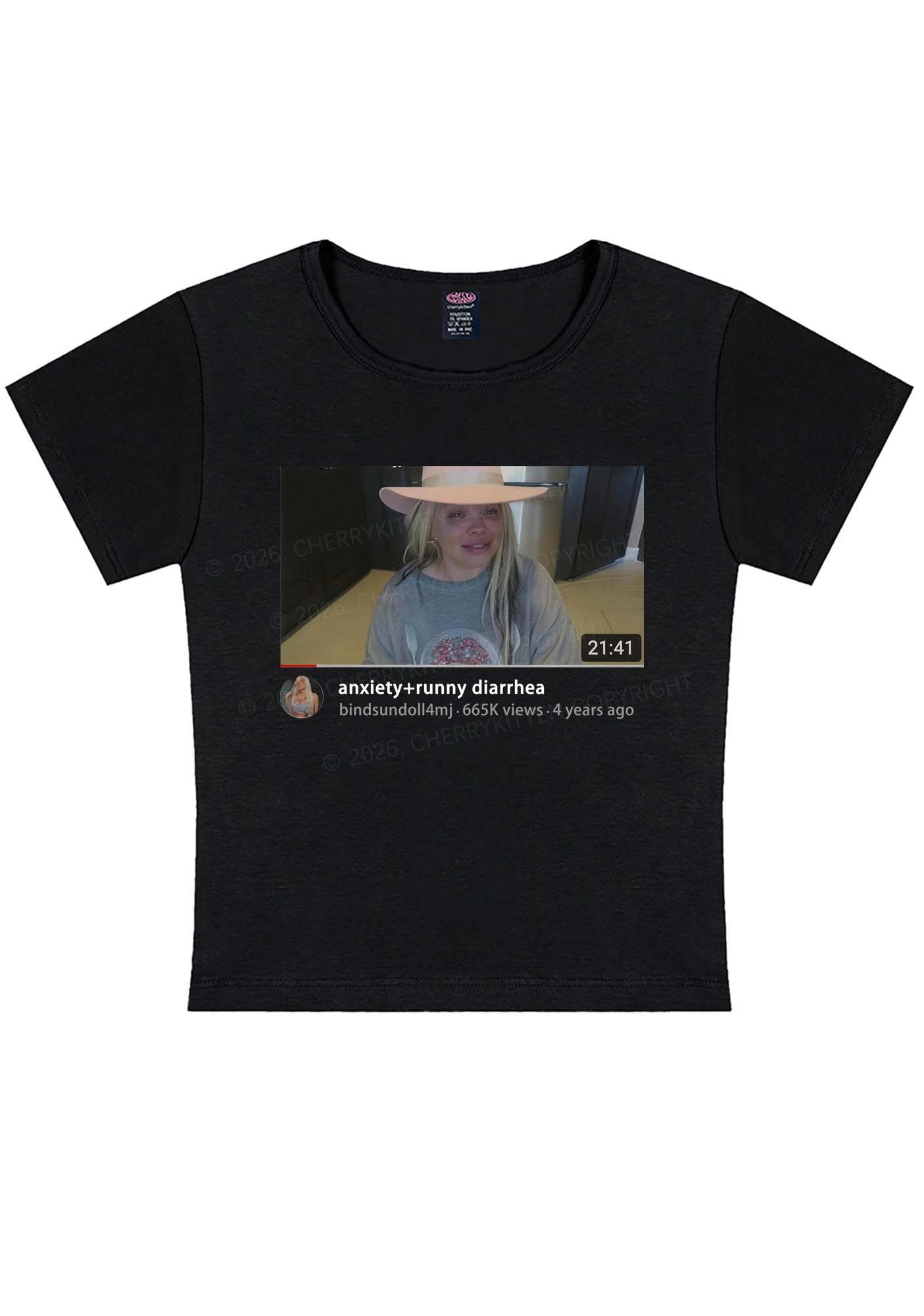 Anxiety Diarrhea Y2K Baby Tee Cherrykitten