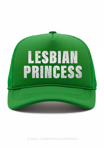Glitter Lesbian Princess Pride Y2K Trucker Hat Cherrykitten