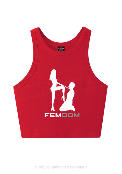 Femdom Silhouette Y2K Crop Tank Top Cherrykitten