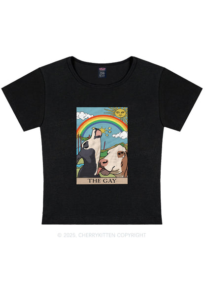 The Gay Pride Y2K Baby Tee Cherrykitten