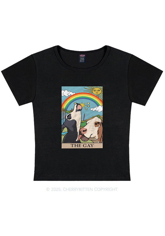 The Gay Pride Y2K Baby Tee Cherrykitten