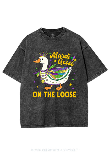 Mardi Goose On The Loose Y2K Shirts Washed Tee Cherrykitten