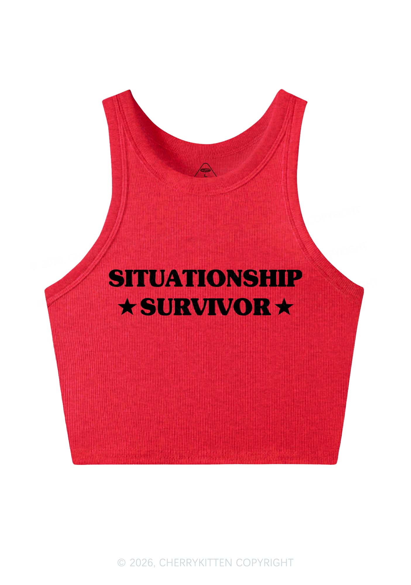 Situationship Survivor Y2K Crop Tank Top Cherrykitten