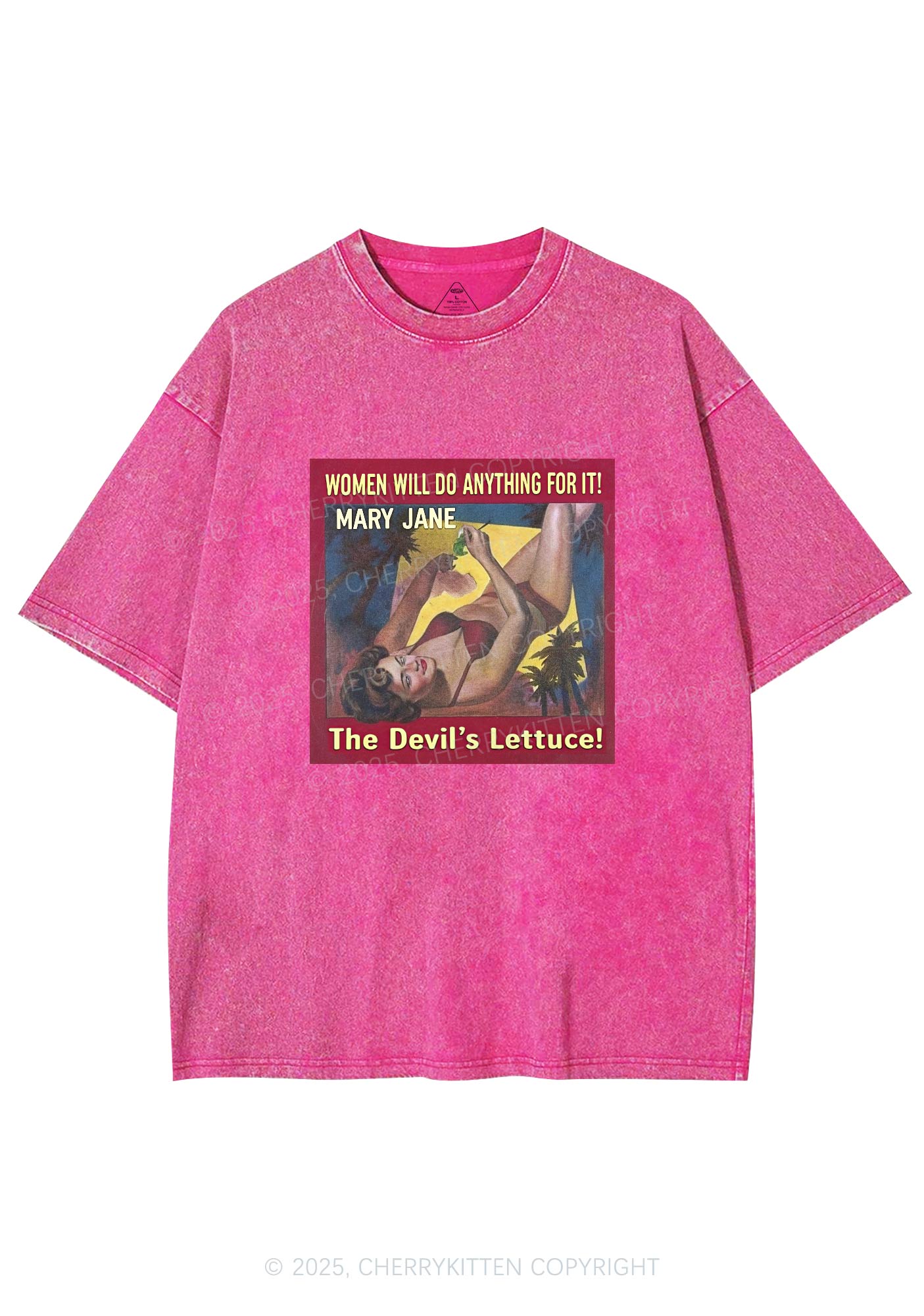 Women Will Do Anything Y2K Washed Tee Cherrykitten