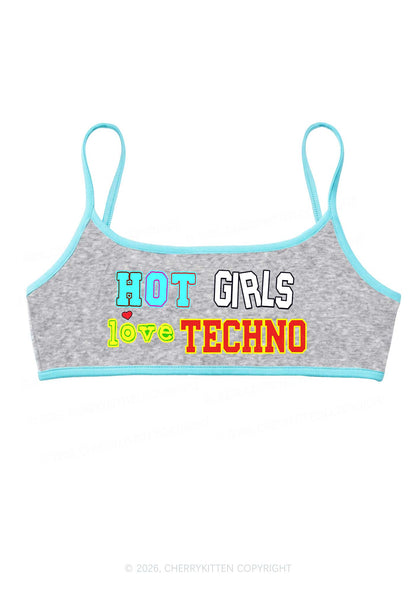 Hot Girls Love Techno Y2K Super Crop Cami Cherrykitten