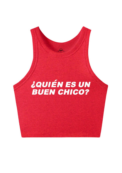 Quien Es Un Buen Chico Y2K Crop Tank Top Cherrykitten