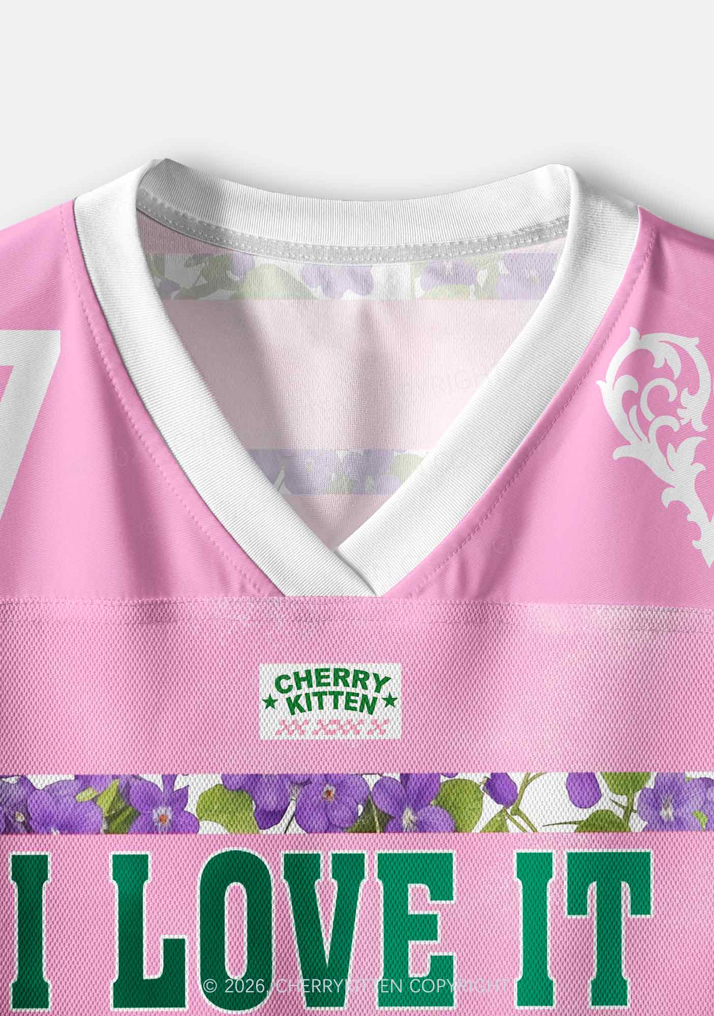 I Love It When Women Pride Y2K Crop Sport Jersey Shirts Cherrykitten