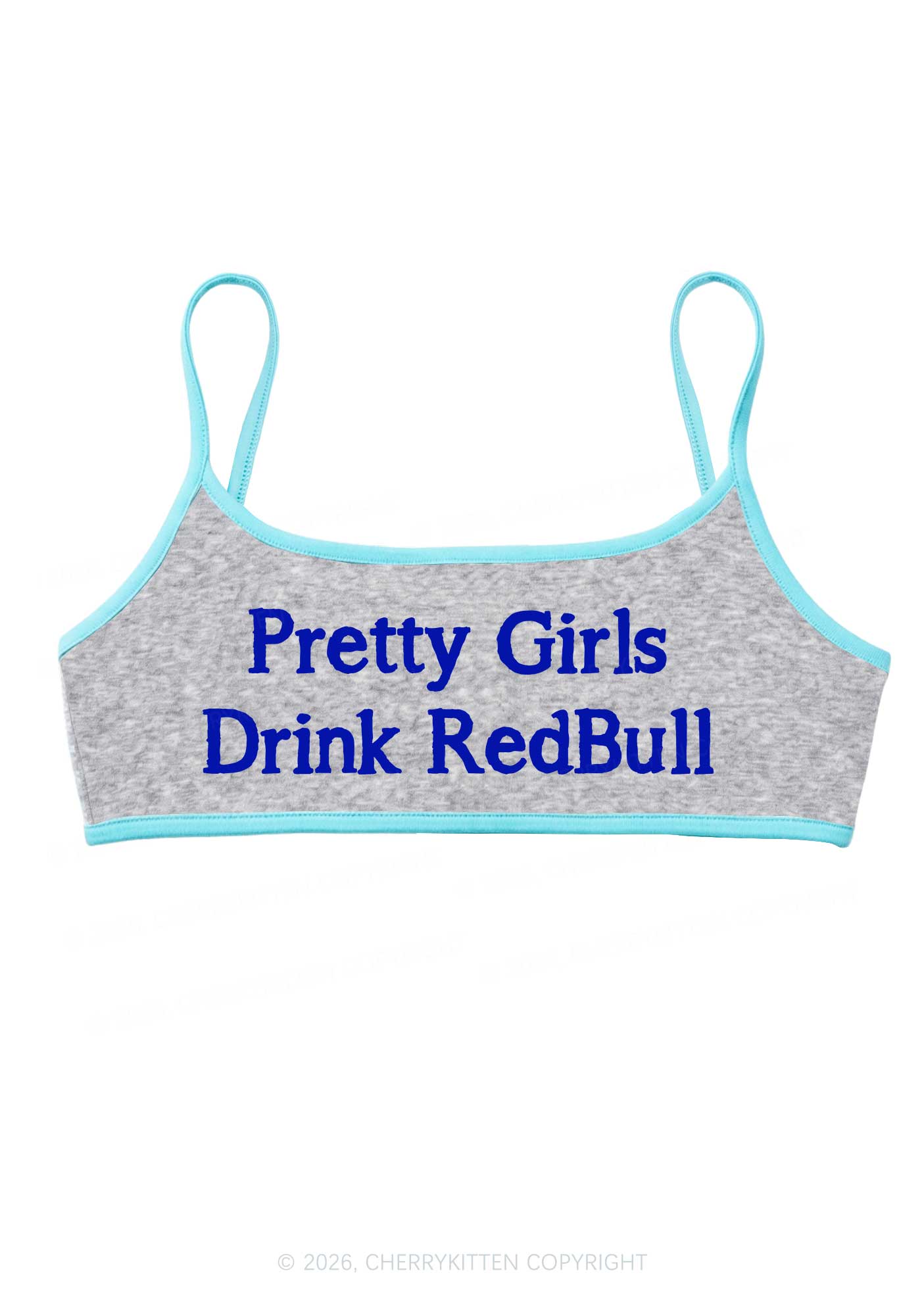 Pretty Girls Drink Red Y2K Super Crop Cami Cherrykitten