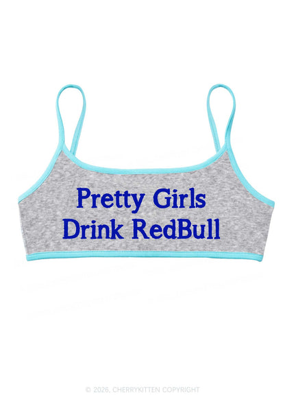 Pretty Girls Drink Red Y2K Super Crop Cami Cherrykitten