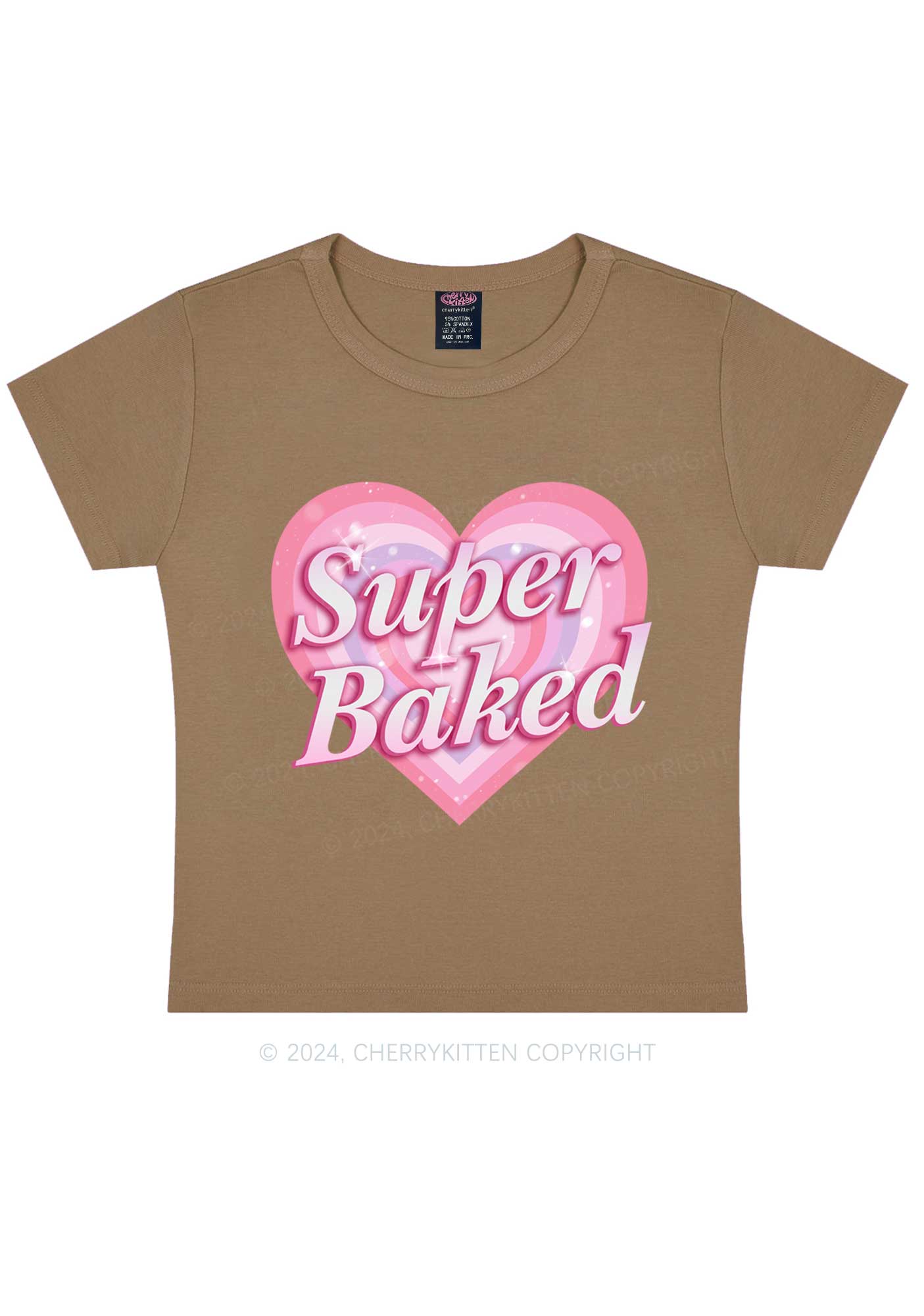 Super Baked Y2K Baby Tee Cherrykitten