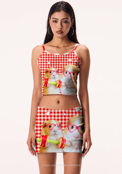 Two Guinea Pigs Y2K Print Mini Skirt Cherrykitten