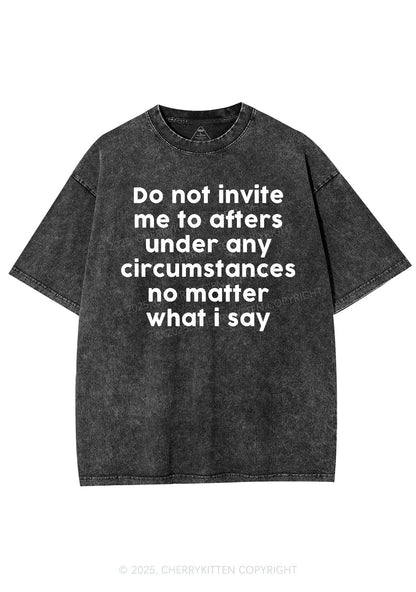 Invite Me To Afters Y2K Shirts Washed Tee Cherrykitten