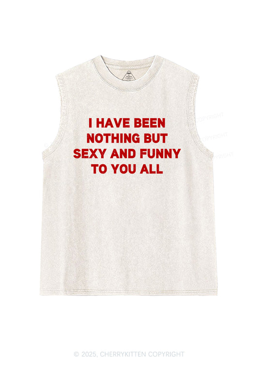 I Have Been Funny Y2K Washed Muscle Tank Cherrykitten