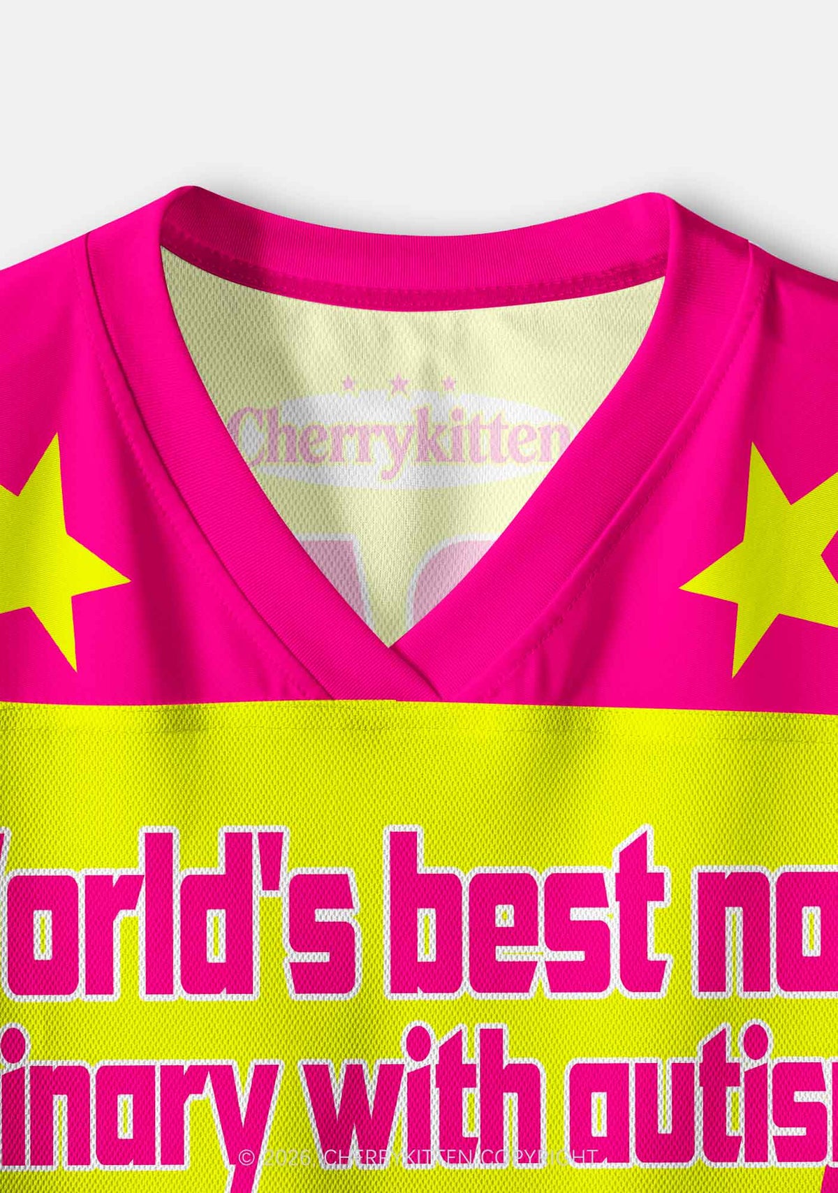 Worlds Best Nonbinary With Autism Y2K Crop Sport Jersey Shirts Cherrykitten