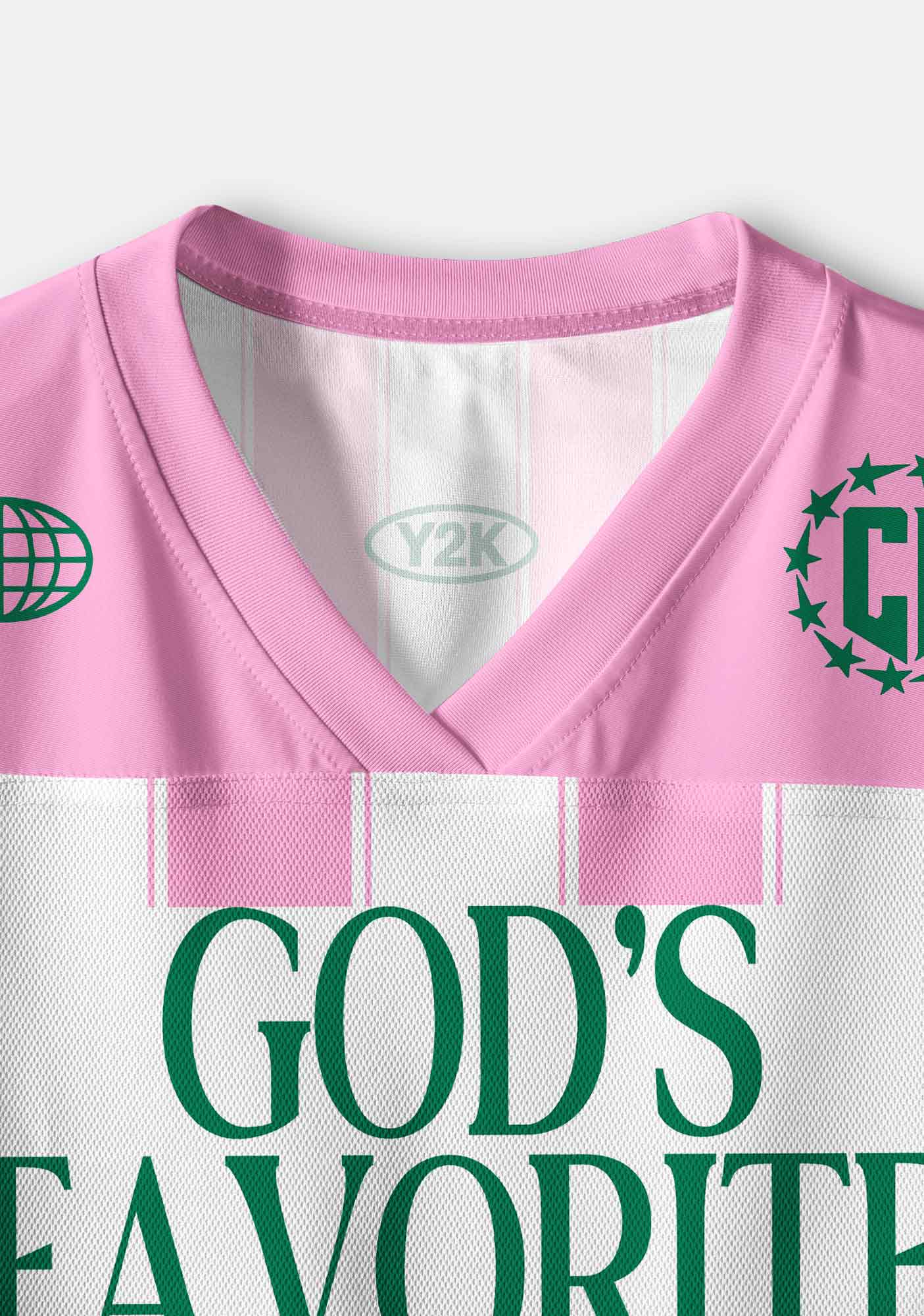 Deep Green Gods Favorite Fag Pride Y2K Crop Sport Jersey Shirts Cherrykitten