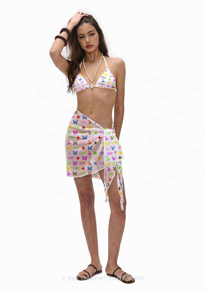 Colorful Cxxt Y2K Print Bikini Set Cherrykitten