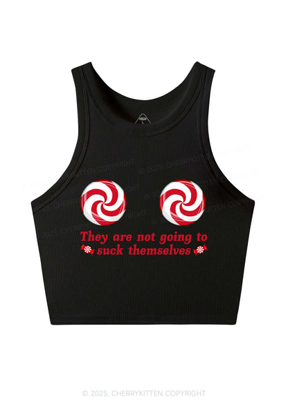 Christmas Suxk Themselves Y2K Crop Tank Top Cherrykitten