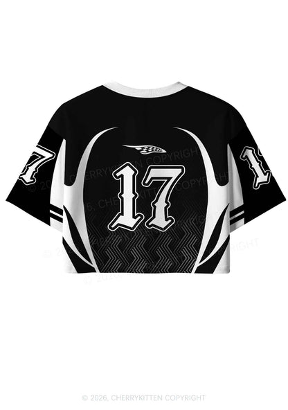 Black I Do It For The Girls Pride Y2K Crop Sport Jersey Shirts Cherrykitten