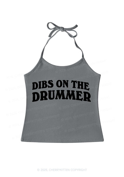 Dibs On The Drummer Y2K Halter Neck Cami Cherrykitten