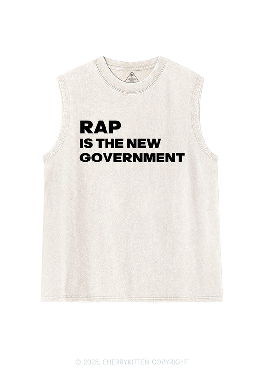 Rap Government Y2K Washed Muscle Tank Cherrykitten