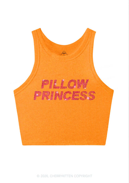 Rhinestone Pillow Princess Y2K Crop Tank Top Cherrykitten
