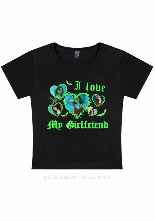Custom Halloween Girlfriend Photos Y2K Baby Tee Cherrykitten