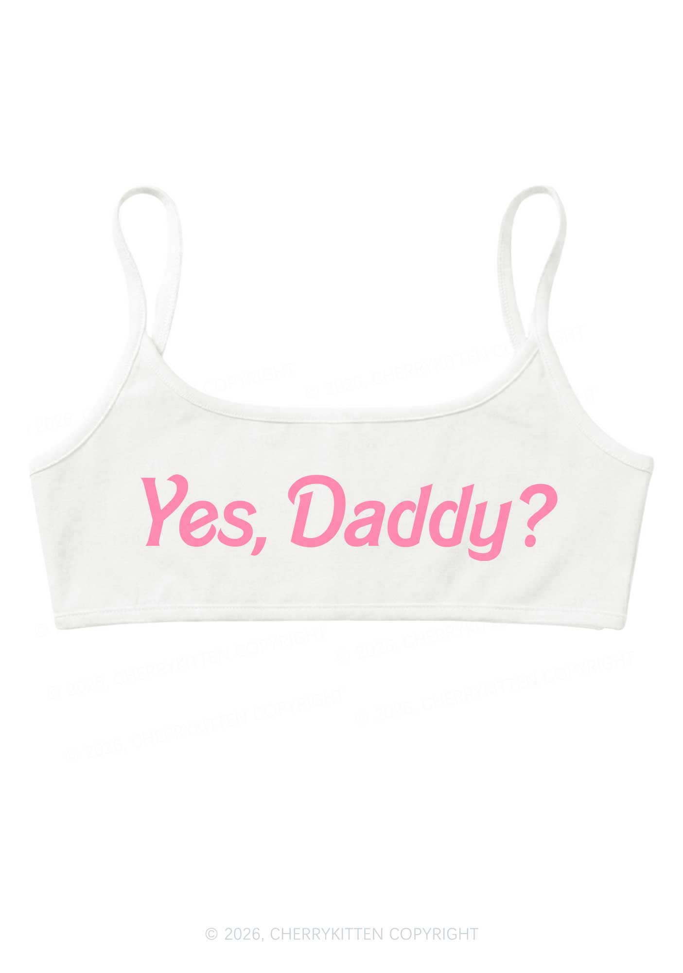Yes Daddy Y2K Super Crop Cami Cherrykitten