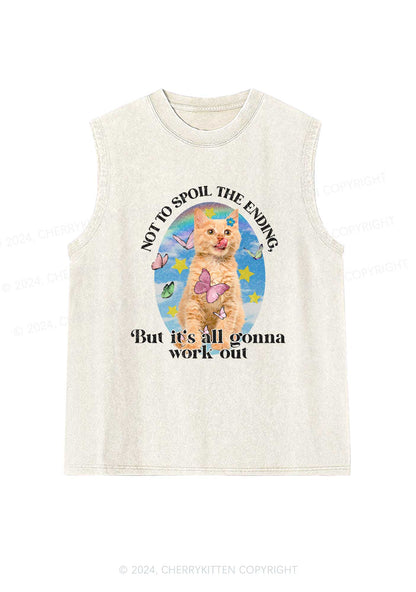 It's Gonna Work Out Y2K Washed Tank Cherrykitten