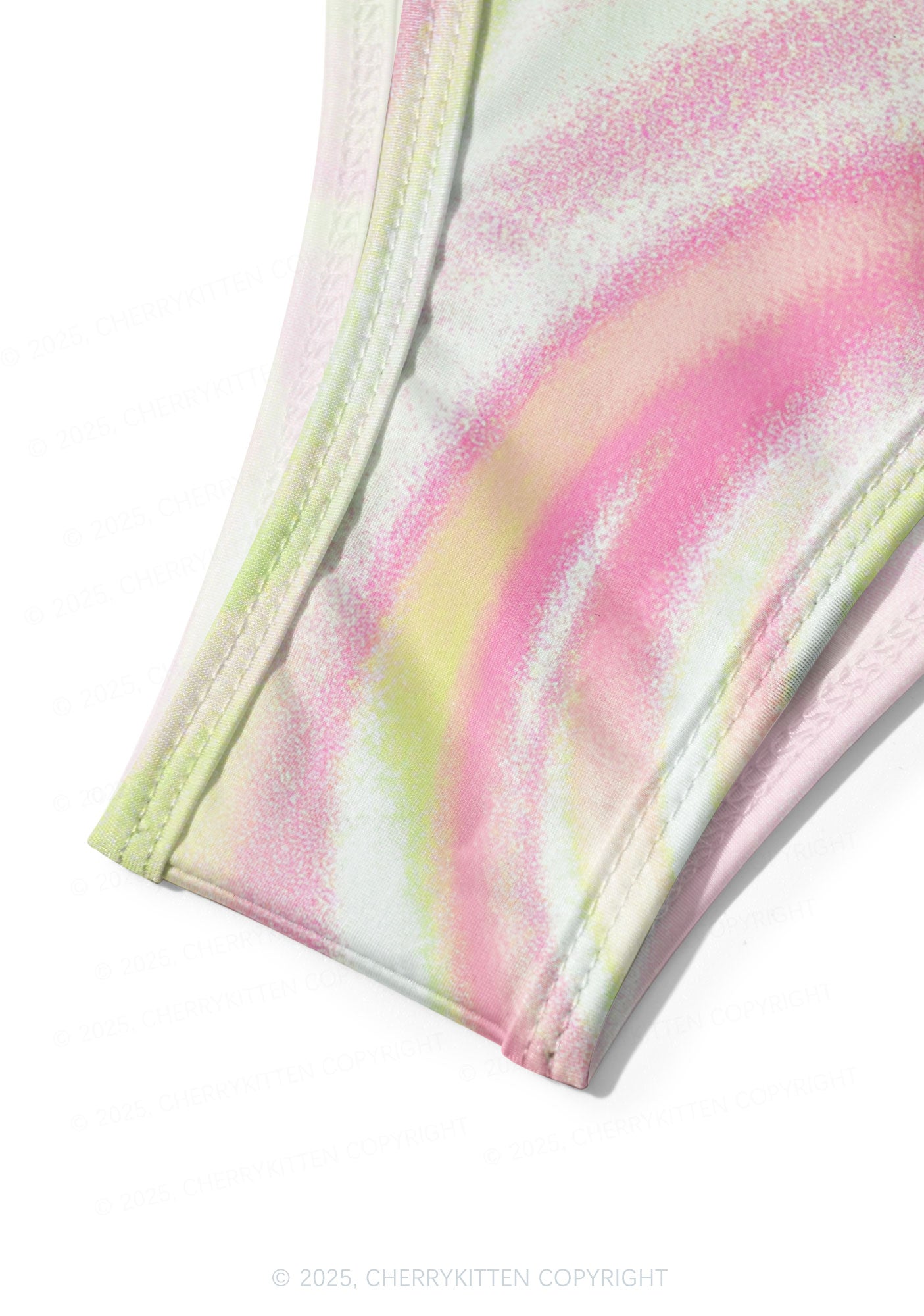 Pink Swirl Y2K Print Bikini Set Cherrykitten