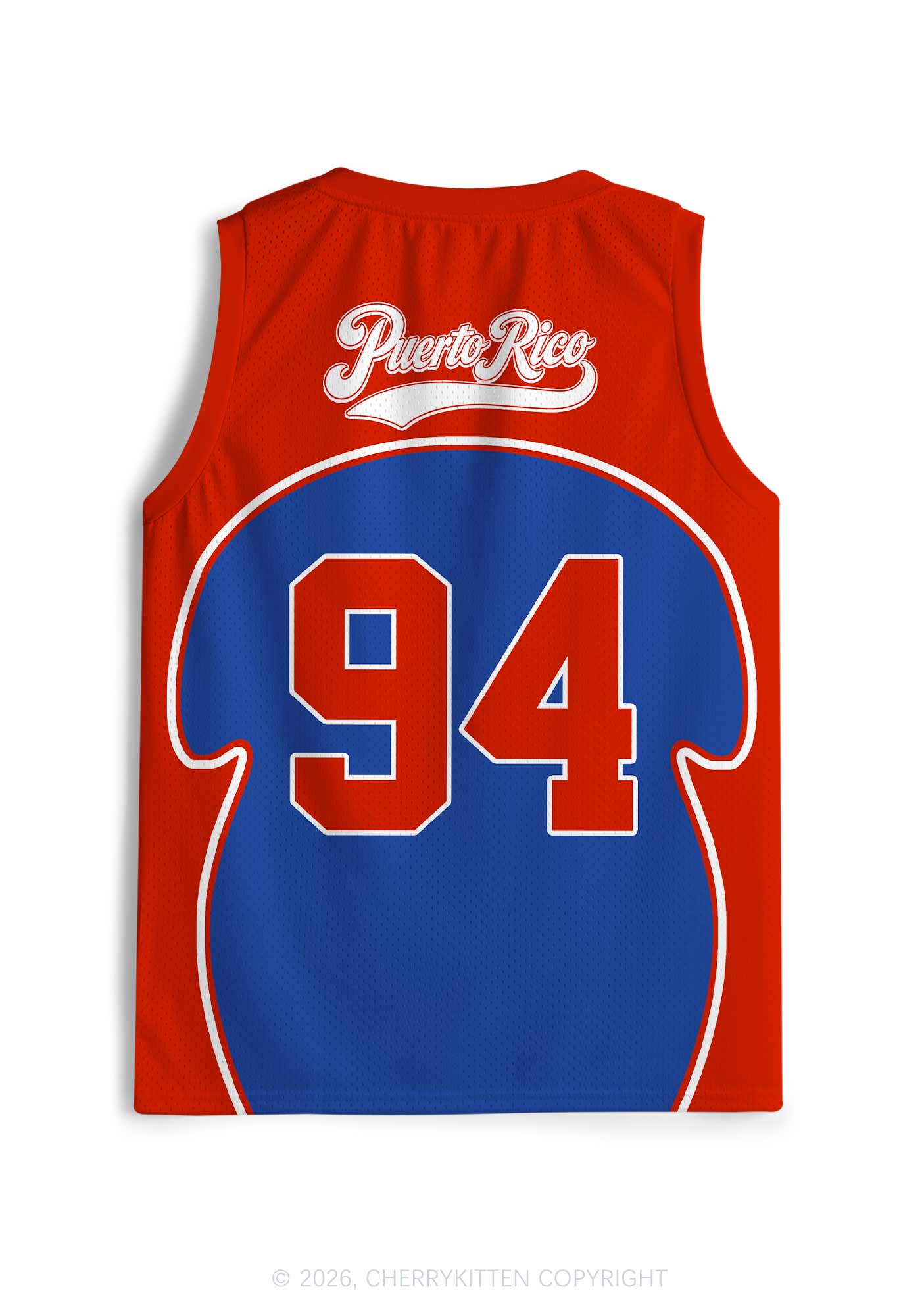 Red Blue Color Block PR Y2K Sport Jersey Tank Cherrykitten