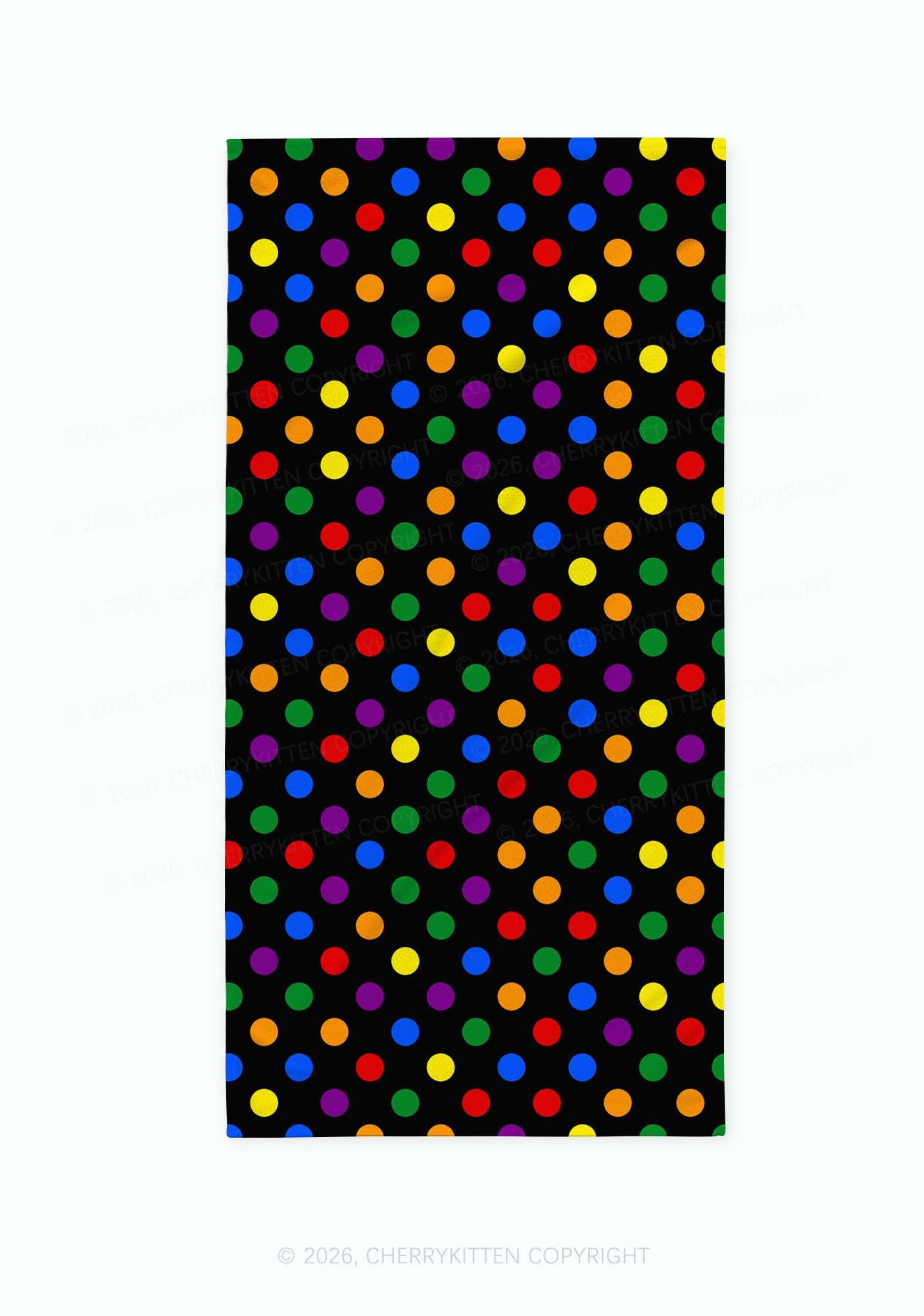 Rainbow Dots Pride Y2K Beach Towel Cherrykitten