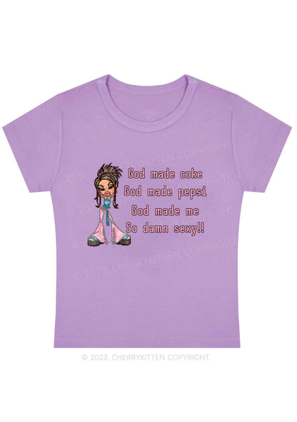 Curvy God Made Me So Sxxy Y2K Baby Tee Cherrykitten