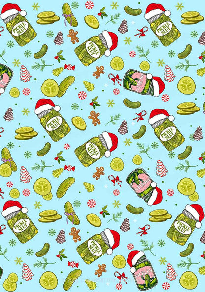 Christmas Green Santa Pickle Y2K Fleece Long Sleeve Pajama Set Cherrykitten