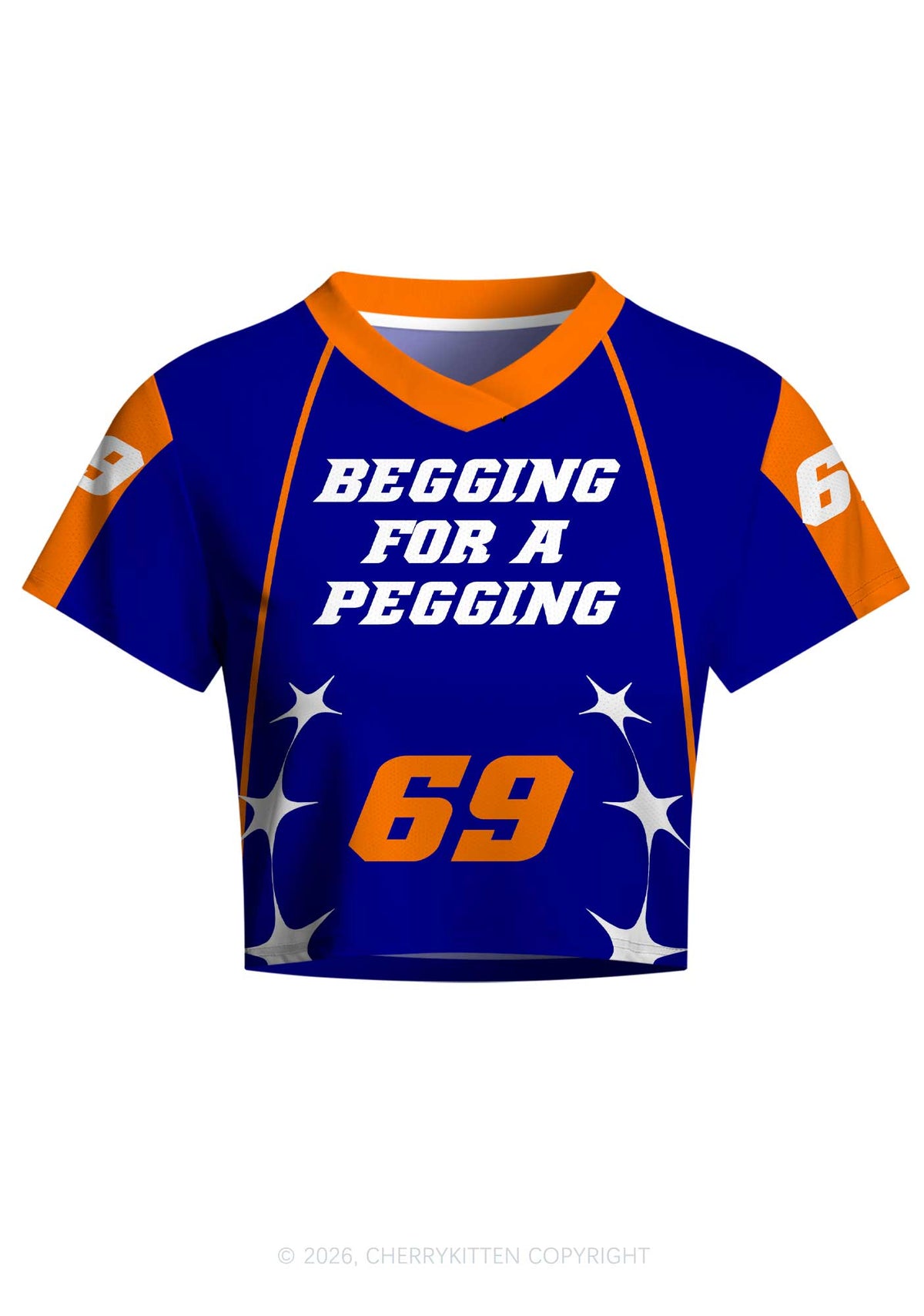 Begging For A Pegging Y2K Crop Football Jersey Shirts Cherrykitten