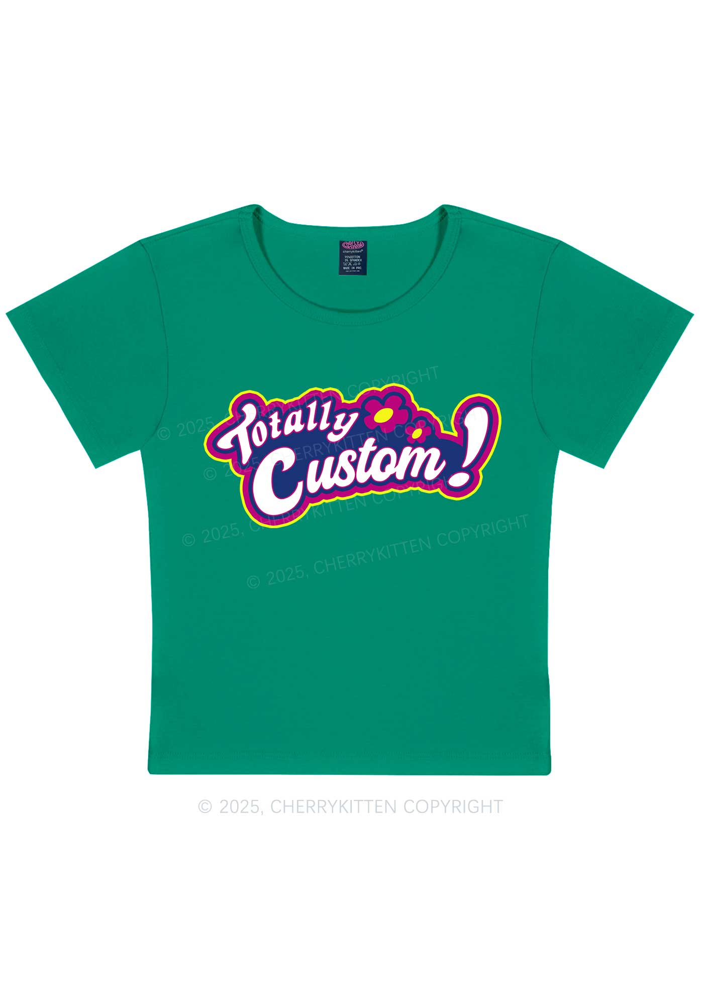 Totally Custom Y2K Baby Tee Cherrykitten