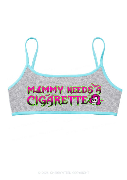 Halloween Witch Mommy Needs Cigarette Y2K Super Crop Cami Cherrykitten