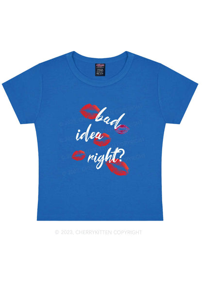 Bad Idea Right Y2K Baby Tee Cherrykitten