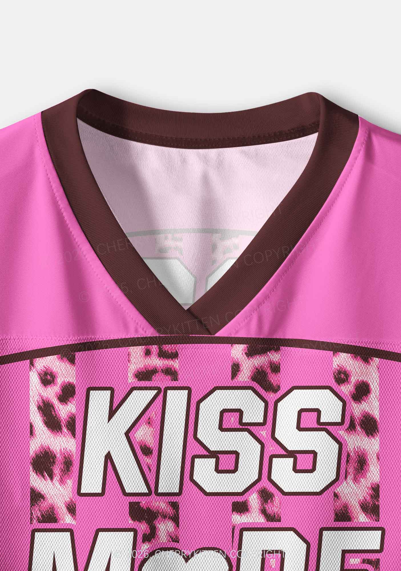 Kiss More Girls Leopard Butterfly Pride Y2K Crop Sport Jersey Shirts Cherrykitten