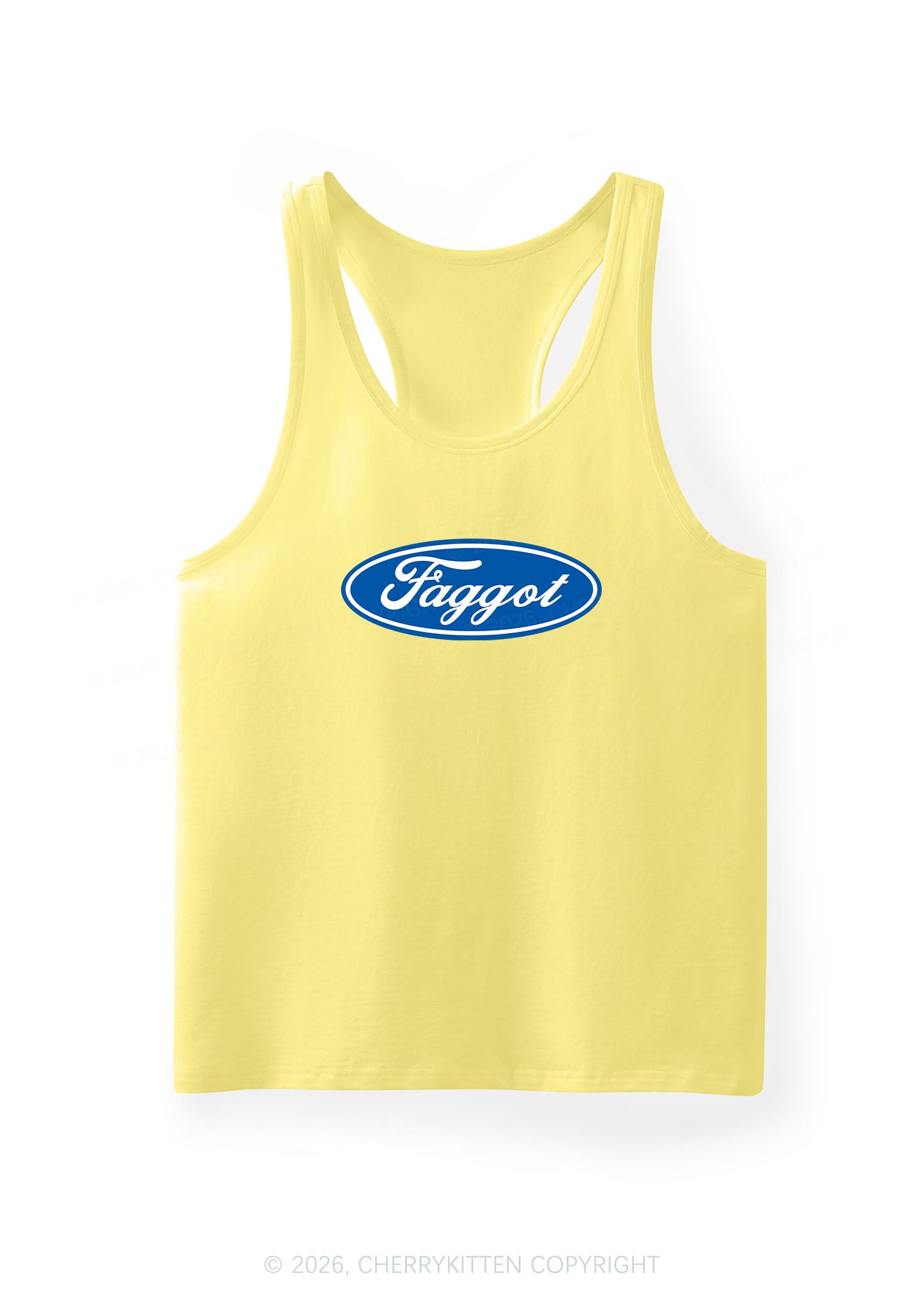 Faggot Pride Y2K Men Racerback Tank Top Cherrykitten