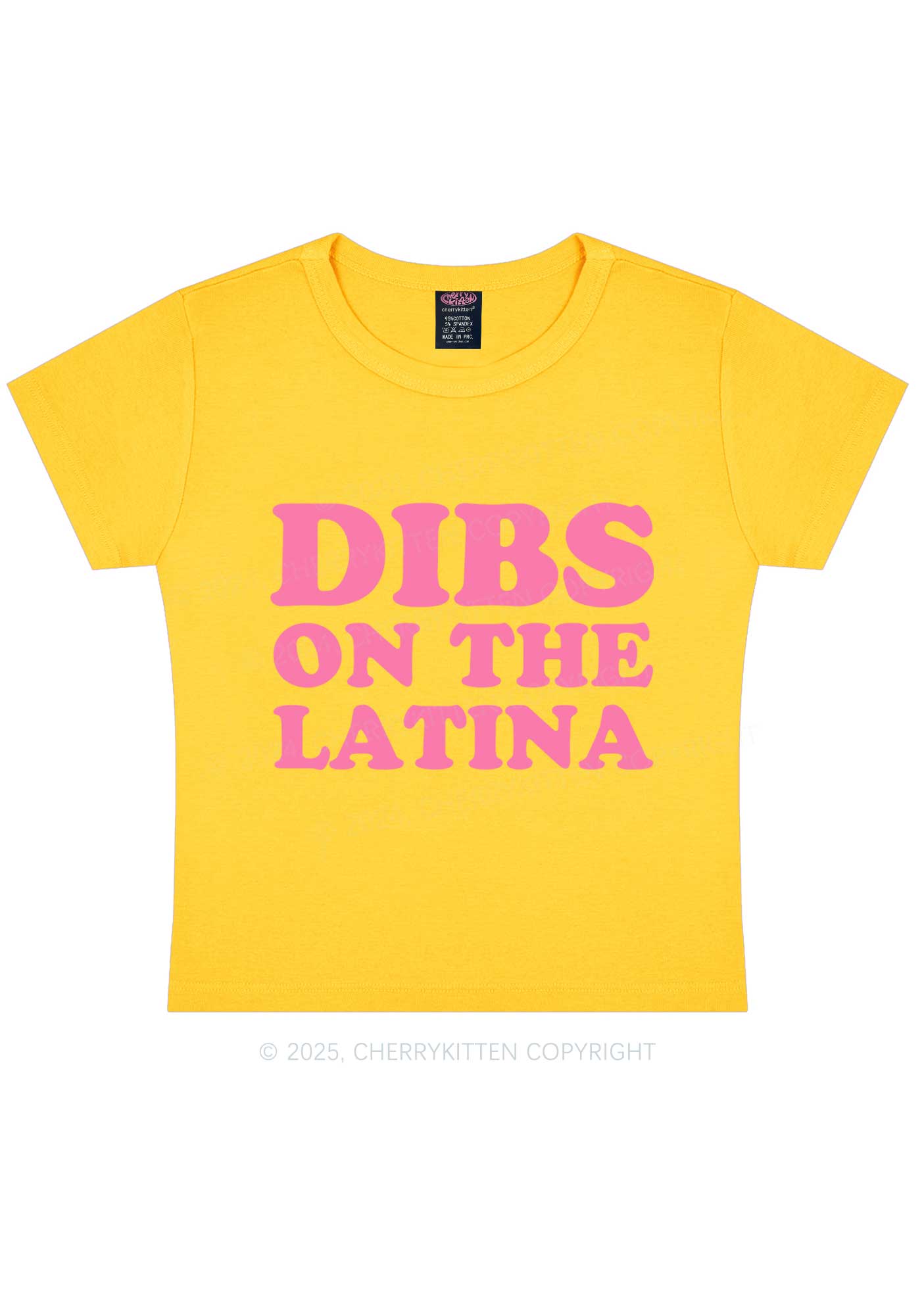 Dibs On The Latina Y2K Baby Tee Cherrykitten