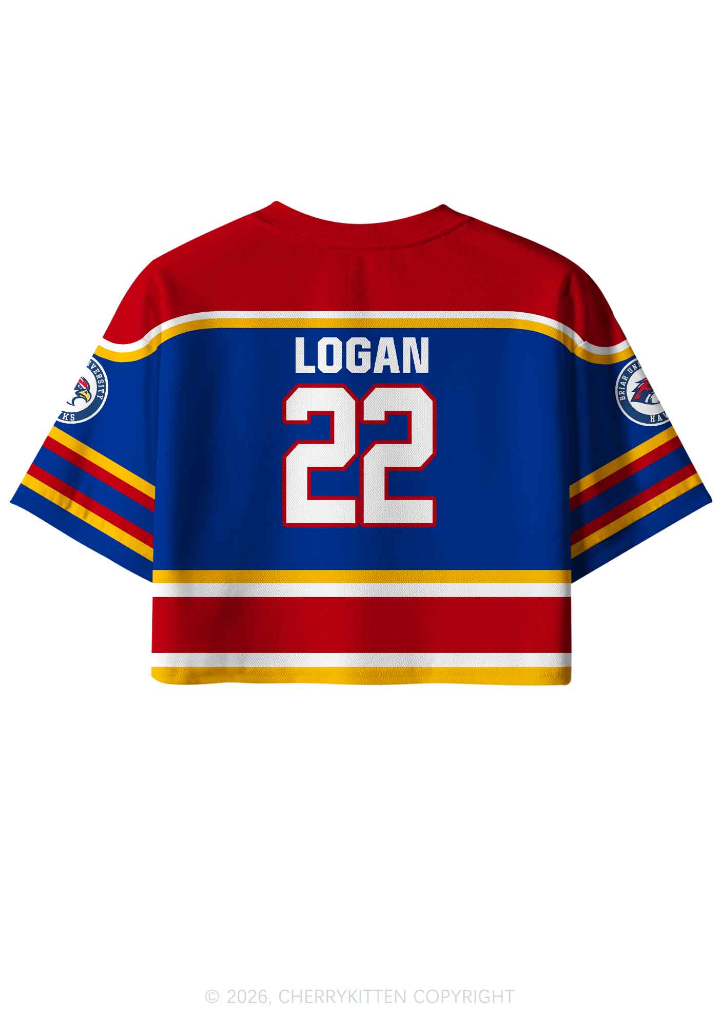 I Love Four Hockey Boys JL Y2K Crop Sport Jersey Shirts Cherrykitten