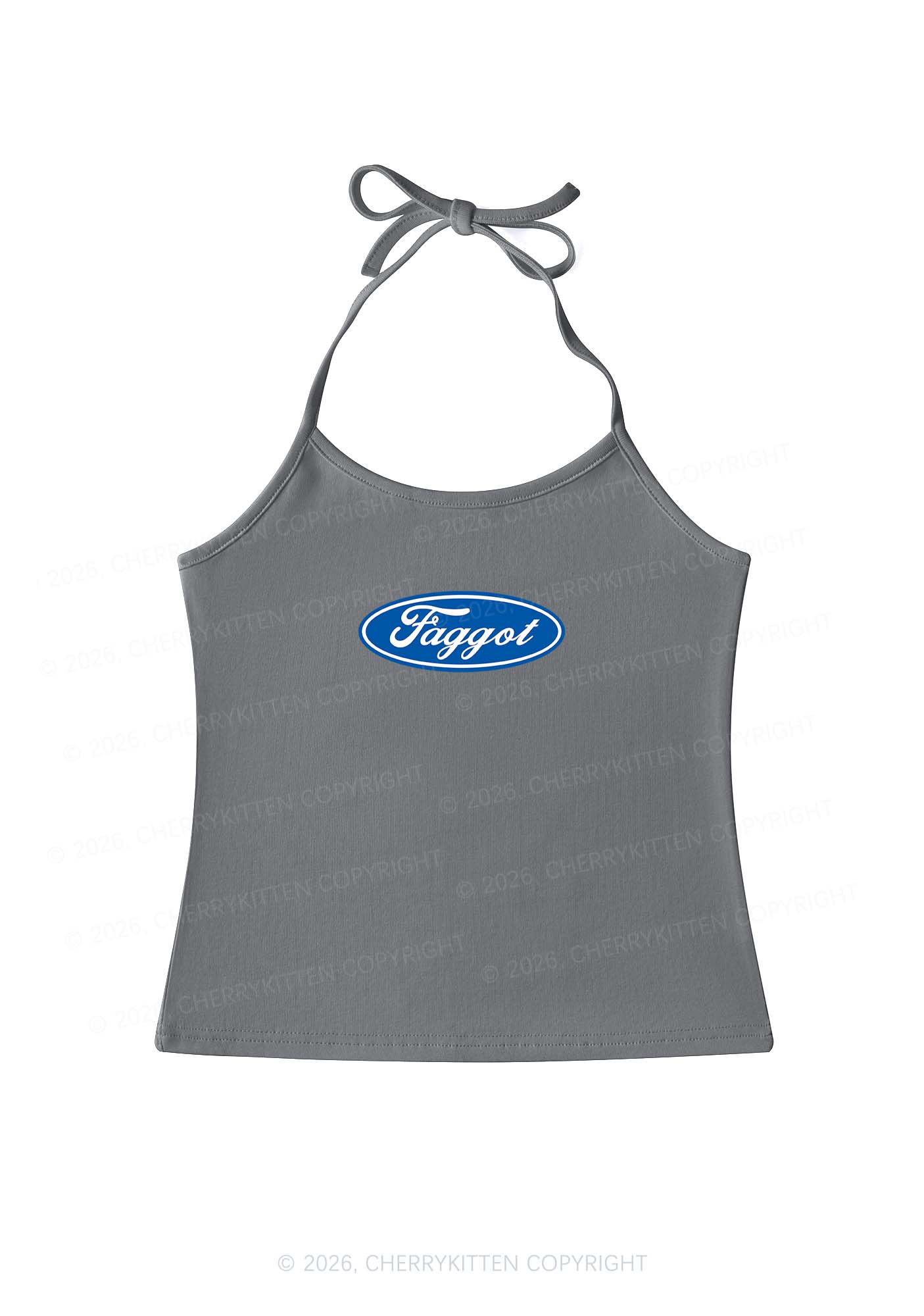 Faggot Pride Y2K Halter Neck Cami Cherrykitten