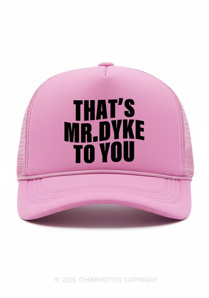Thats Mr Dyke Pride Y2K Trucker Hat Cherrykitten