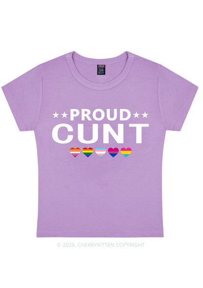 Proud Cxxt Pride Y2K Baby Tee Cherrykitten