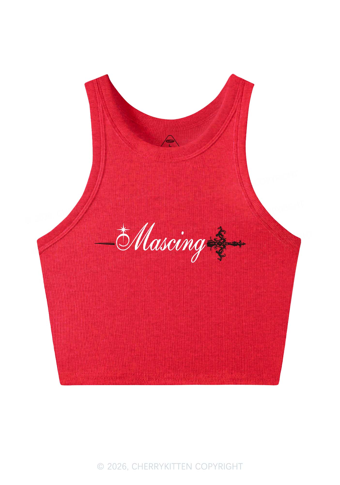 Mascing Sword Pride Y2K Crop Tank Top Cherrykitten