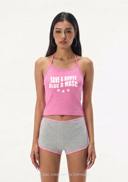 Ride A Masc Pride Y2K Halter Neck Cami Cherrykitten