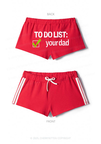 To Do List Your Dad Y2K Drawstring Mini Shorts Cherrykitten