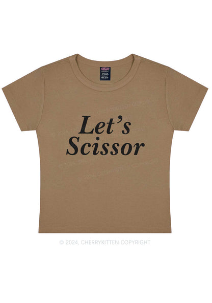 Lets Scissor Y2K Baby Tee Cherrykitten